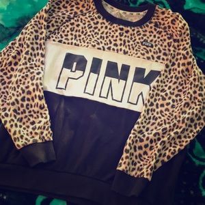 Leopard Print Victoria’s Secret Pink Sweater
